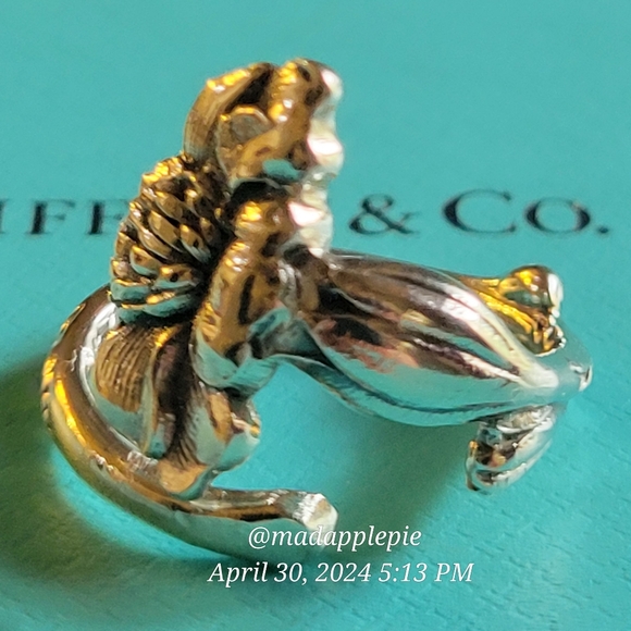 1885 Tiffany & Company Marigold Spoon Ring in Sterling Silver Luxury Vintage #30 - Picture 3 of 16